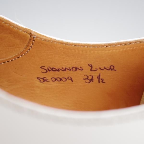 極美品★チャーチ(レディース) SIZE 37.5【モデル定価￥160,600-★シャノン/SHANNON 2WR】プレーントゥ/白/Church's★j521