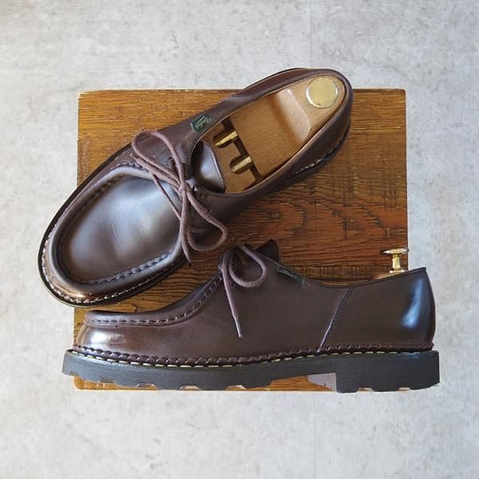 美品★パラブーツ SIZE 40【定価￥79,200-★リゾルト林氏愛用素材/オイルドヌバック】MICHAEL/ミカエル/GRINGO/濃茶/Paraboot★j523