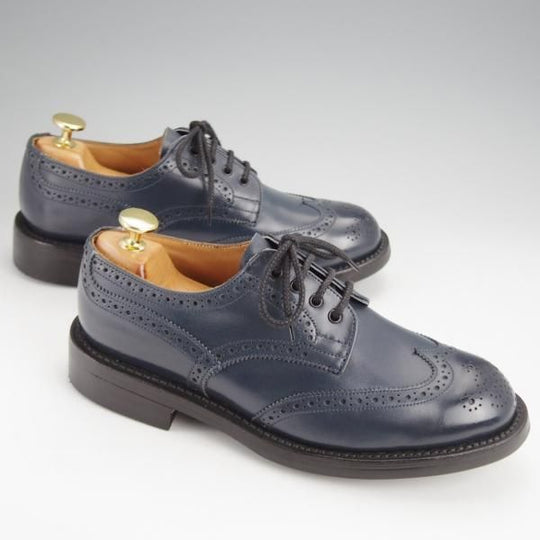 極美品★トリッカーズ(レディース) SIZE 5.5【同系モデル定価￥121,000-★ダイナイトソール/BOURTON】L5633/フルブローグ/紺/Tricker's★j524