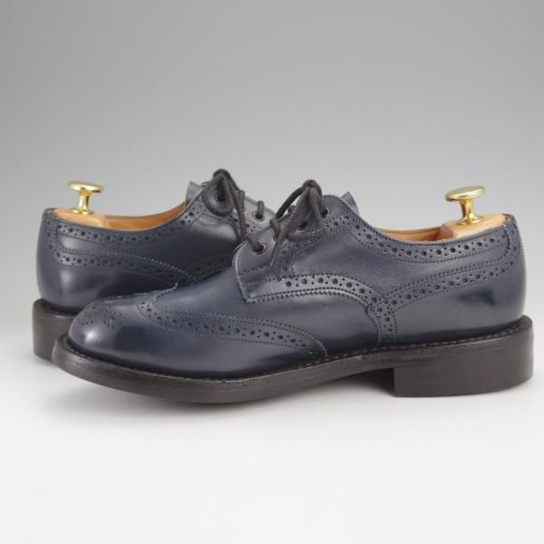 極美品★トリッカーズ(レディース) SIZE 5.5【同系モデル定価￥121,000-★ダイナイトソール/BOURTON】L5633/フルブローグ/紺/Tricker's★j524