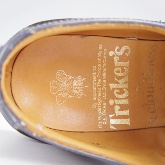 極美品★トリッカーズ(レディース) SIZE 5.5【同系モデル定価￥121,000-★ダイナイトソール/BOURTON】L5633/フルブローグ/紺/Tricker's★j524