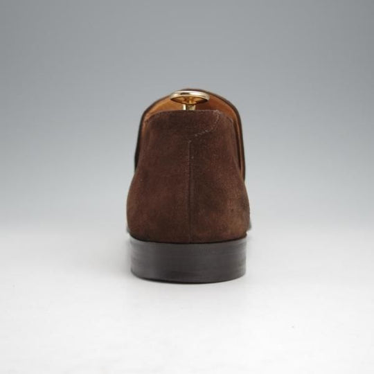 極上★クロケット&ジョーンズ 7D【ハンドグレードライン★KEMPTON/センターエラスティック】スエード/濃茶/メンズ/Crockett&Jones★j529