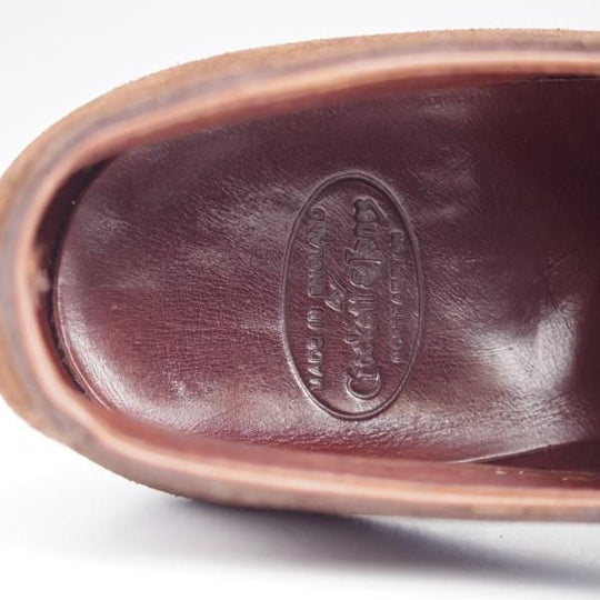 極上★クロケット&ジョーンズ 7D【ハンドグレードライン★KEMPTON/センターエラスティック】スエード/濃茶/メンズ/Crockett&Jones★j529