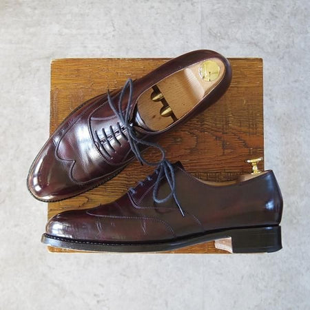 極上★(東欧)VASS/ヴァーシュ SIZE 39.5【貴重★ミュージアムカーフ仕様/ブラインドブローグ】Fラスト/赤茶/メンズ★j530