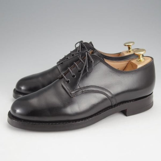 極美品★クロケット&ジョーンズ 6E【ダイナイトソール仕様★バーニーズNY別注/210ラスト】プレーントゥ/カーフ/黒/Crockett&Jones★j531