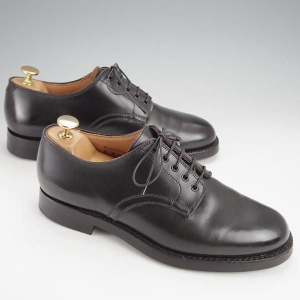 極美品★クロケット&ジョーンズ 6E【ダイナイトソール仕様★バーニーズNY別注/210ラスト】プレーントゥ/カーフ/黒/Crockett&Jones★j531