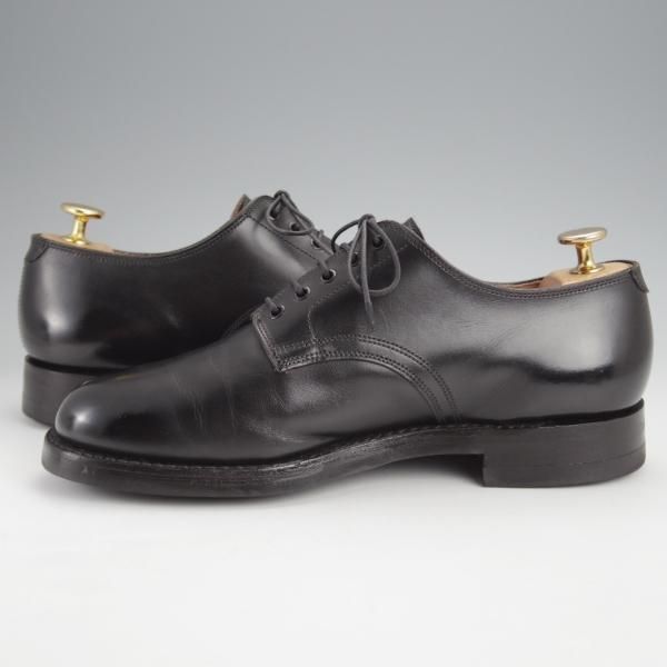 極美品★クロケット&ジョーンズ 6E【ダイナイトソール仕様★バーニーズNY別注/210ラスト】プレーントゥ/カーフ/黒/Crockett&Jones★j531