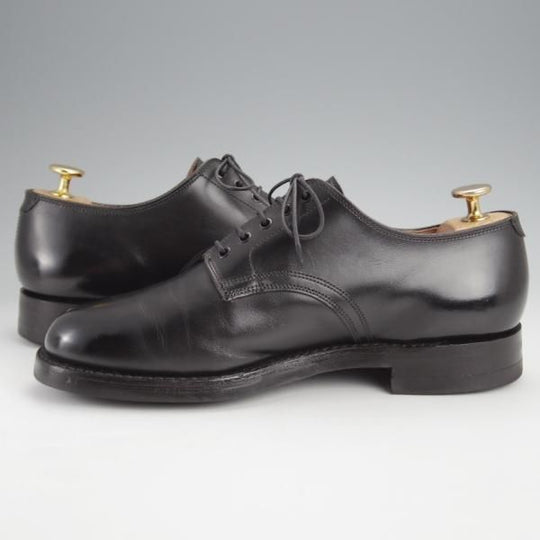 極美品★クロケット&ジョーンズ 6E【ダイナイトソール仕様★バーニーズNY別注/210ラスト】プレーントゥ/カーフ/黒/Crockett&Jones★j531