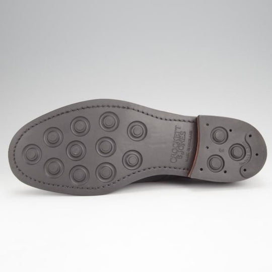 極美品★クロケット&ジョーンズ 6E【ダイナイトソール仕様★バーニーズNY別注/210ラスト】プレーントゥ/カーフ/黒/Crockett&Jones★j531