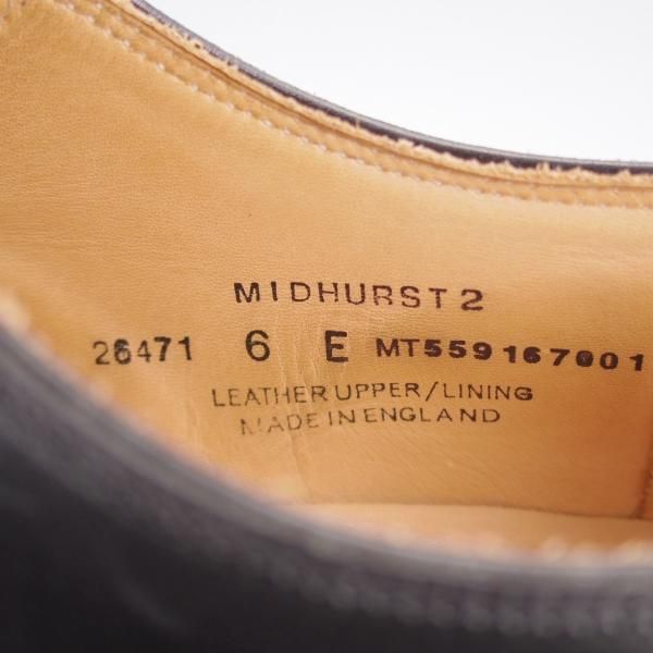 極美品★クロケット&ジョーンズ 6E【ダイナイトソール仕様★バーニーズNY別注/210ラスト】プレーントゥ/カーフ/黒/Crockett&Jones★j531