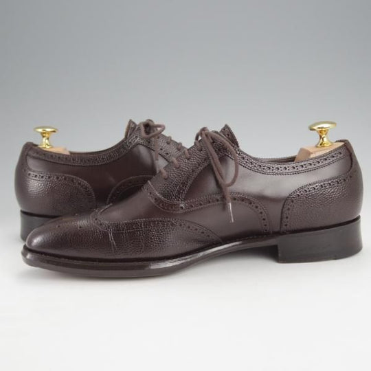 極上★三陽山長 SIZE 6.5【パターンオーダー品★竜之介/R309ラスト/フルブローグ】グレインレザー×キップレザー/濃茶/Sanyo Yamacho★j532