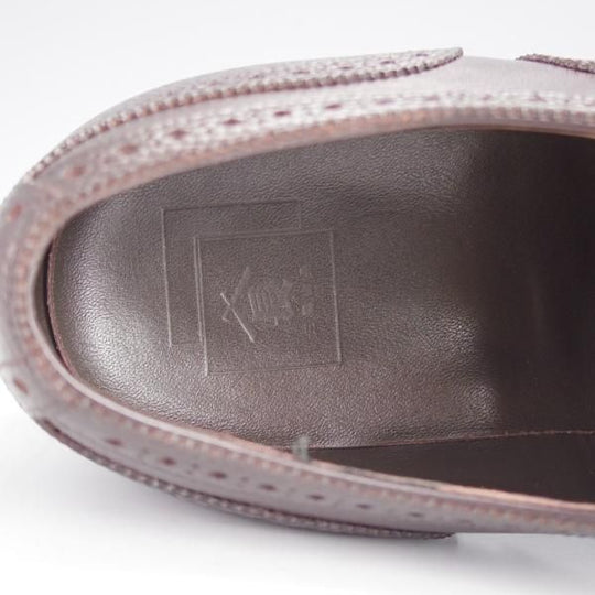 極上★三陽山長 SIZE 6.5【パターンオーダー品★竜之介/R309ラスト/フルブローグ】グレインレザー×キップレザー/濃茶/Sanyo Yamacho★j532