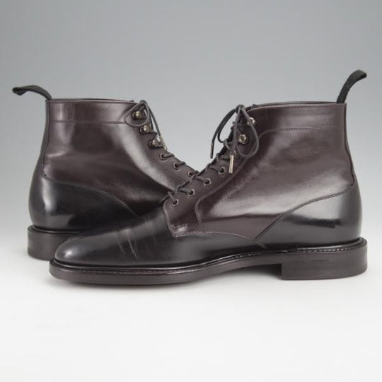 極上★三陽山長 SIZE 6.5(Dウィズ)【パターンオーダー品★特別仕様の長一郎/R2010ラスト】ボックスカーフ/ブーツ/黒×濃茶/メンズ★j534