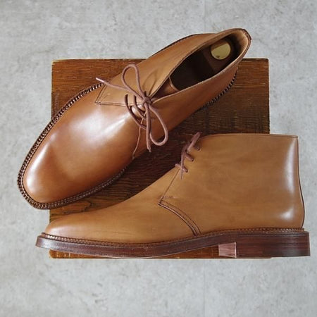 未使用★クロケット&ジョーンズ 8.5E【貴重★(英)ポールスミス別注/HOLBORN】238ラスト/チャッカブーツ/薄茶/Crockett&Jones★j536
