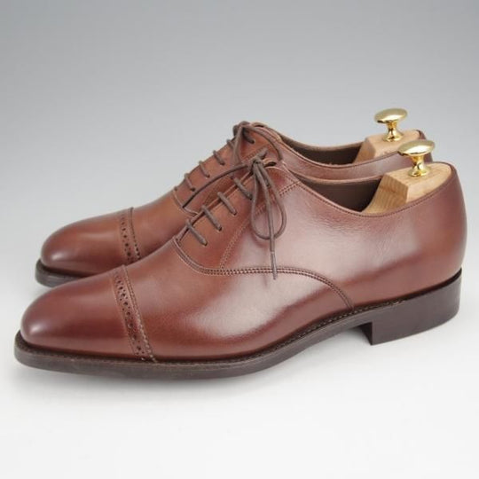 未使用★(英)BARKER/バーカー 7F【定価￥49,500-★ダイナイトソール仕様/4302FW11】パンチドキャップトゥ/カーフ/茶/メンズ★j539