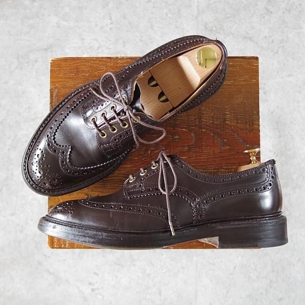 トリッカーズ BOURTON バートン カントリーシューズ マロン 茶 7.5 Tricker's トリッカーズ バートン カントリー メンズ ドレス