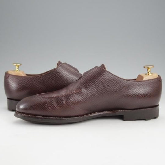 極上★宮城興業 UK9.5程度【オーダー価格￥64,900-★スキンステッチ仕様/(米)ホーウィン社のハッチグレイン】赤茶/MIYAGI KOGYO★j542