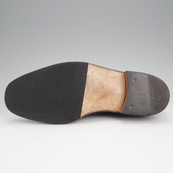 極上★(伊)マンニーナ UK6程度【貴重★ノルベジェーゼ製法/ダブルモンク】カーフ/紺/メンズ/MANNINA★j543