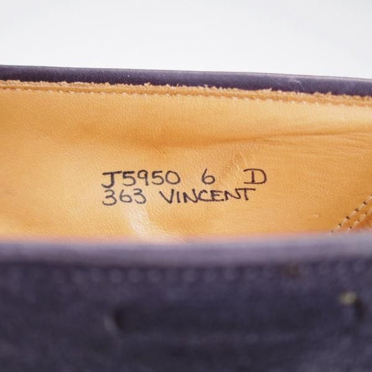極上★クロケット&ジョーンズ 6D【ハンドグレードライン★VINCENT/363ラスト】タッセルローファー/スエード/紺/Crockett&Jones★j544