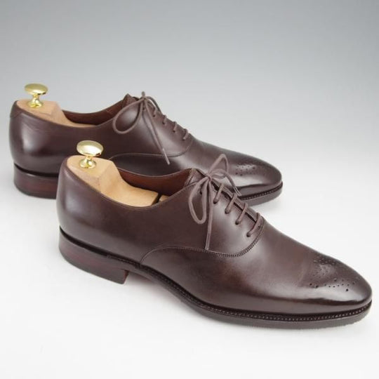 極上★(スペイン製)カルミナ SIZE 7【トレーディングポスト別注★オックスフォードシューズ/965】カーフ/濃茶/メンズ/CARMINA★j545