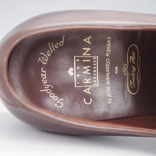 極上★(スペイン製)カルミナ SIZE 7【トレーディングポスト別注★オックスフォードシューズ/965】カーフ/濃茶/メンズ/CARMINA★j545