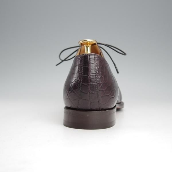 極美品★(伊製)HERMES/エルメス SIZE 39【高額★クロコダイル/ストレートチップ】赤茶/メンズ★j547