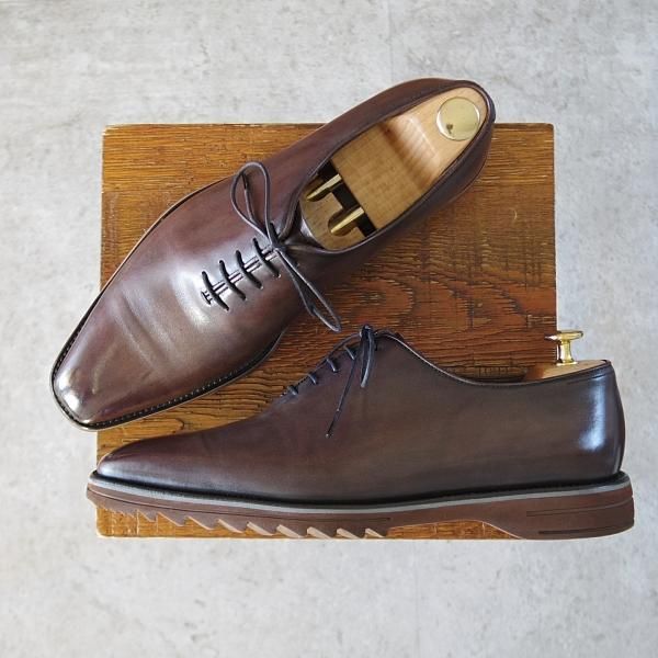 ベルルッティ SIZE 7.5【灰茶系パティーヌ☆ホールカット