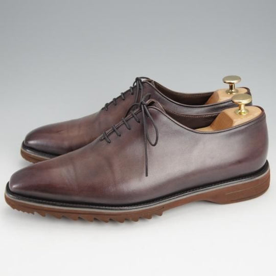 極上★(仏)ベルルッティ SIZE 7.5【定価￥203,040-★ALESSANDRO SPADA/アレッサンドロ】ホールカット/ヴェネチアレザー/Berluti★j551