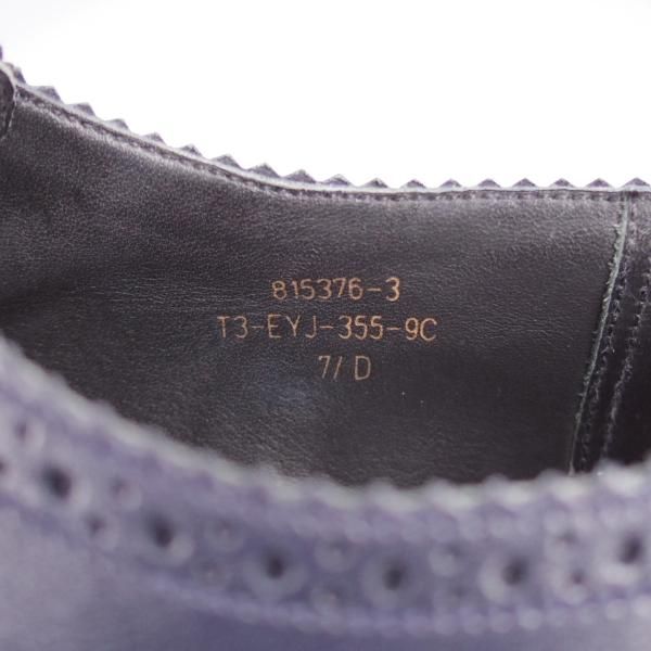 未使用★J.M.ウエストン 7.5D【貴重★MILES COLLECTION/マイルスコレクション/355】フルブローグ/カーフ/紺/Weston/ウェストン★j553