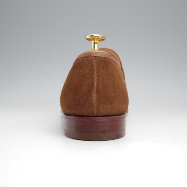 ほぼ未使用★クロケット&ジョーンズ 8E【★コインローファー/SYDNEY】シドニー/341ラスト/スエード/茶/メンズ/Crockett&Jones★j554