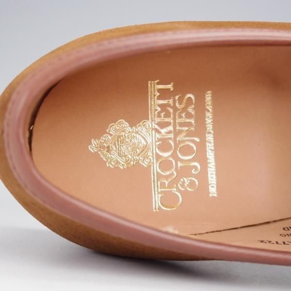 ほぼ未使用★クロケット&ジョーンズ 8E【★コインローファー/SYDNEY】シドニー/341ラスト/スエード/茶/メンズ/Crockett&Jones★j554