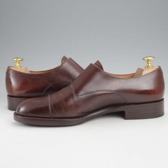 極上★(スペイン製)カルミナ/旧アルバラデホ SIZE 6.5【★サイドモンク/濃茶】モンクストラップ/4655/カーフ/メンズ/CARMINA★j557