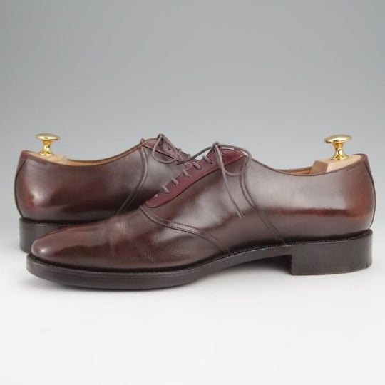 極上★(HM)ギルド・オブ・クラフツ US7C【税込上代￥165,000-★Fudge/ハンドソーンウェルテッド製法】サドルシューズ/濃茶×赤茶★j558