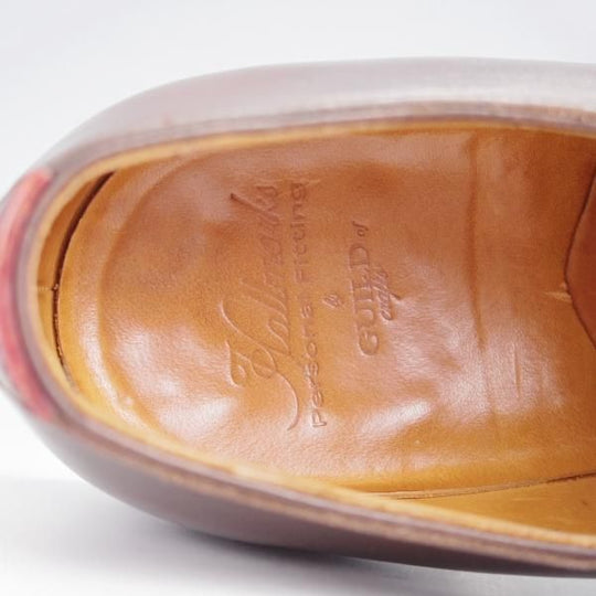 極上★(HM)ギルド・オブ・クラフツ US7C【税込上代￥165,000-★Fudge/ハンドソーンウェルテッド製法】サドルシューズ/濃茶×赤茶★j558