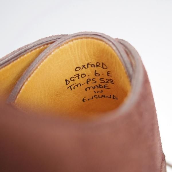 極上★(英)ガジアーノ&ガーリング 6E【モデル定価￥231,000-★OXFORD/オックスフォード】DG70/ストレートチップ/スエード/濃茶★j559