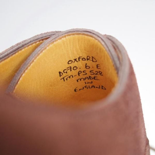 極上★(英)ガジアーノ&ガーリング 6E【モデル定価￥231,000-★OXFORD/オックスフォード】DG70/ストレートチップ/スエード/濃茶★j559