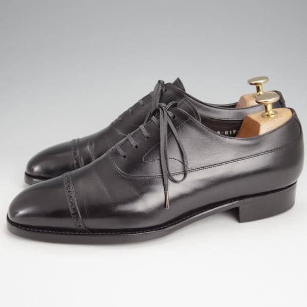 極上★三陽山長 SIZE 6.5【定価￥99,000-★(初期)匠シリーズ/匠六郎/R2017ラスト】パンチドキャップトゥ/カーフ/黒/Sanyo Yamacho★j562