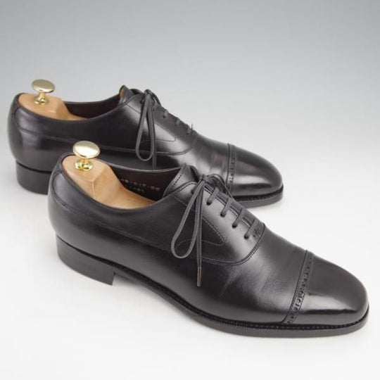 極上★三陽山長 SIZE 6.5【定価￥99,000-★(初期)匠シリーズ/匠六郎/R2017ラスト】パンチドキャップトゥ/カーフ/黒/Sanyo Yamacho★j562