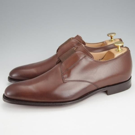 未使用★チャーチ 75F/UK7.5【貴重★JIL SANDER別注/ジルサンダー/121ラスト】センターエラスティック/カーフ/茶/メンズ/Church's★j563