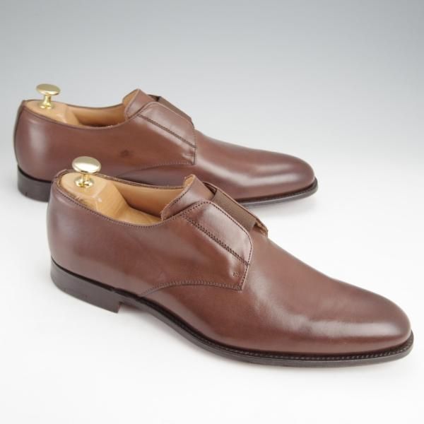 未使用★チャーチ 75F/UK7.5【貴重★JIL SANDER別注/ジルサンダー/121ラスト】センターエラスティック/カーフ/茶/メンズ/Church's★j563