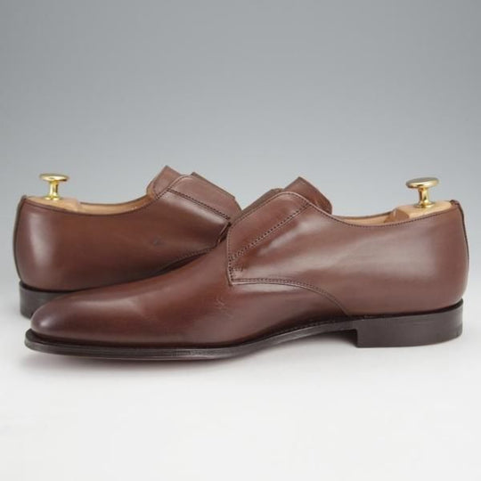 未使用★チャーチ 75F/UK7.5【貴重★JIL SANDER別注/ジルサンダー/121ラスト】センターエラスティック/カーフ/茶/メンズ/Church's★j563