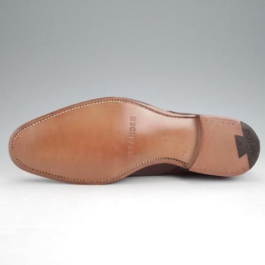 未使用★チャーチ 75F/UK7.5【貴重★JIL SANDER別注/ジルサンダー/121ラスト】センターエラスティック/カーフ/茶/メンズ/Church's★j563