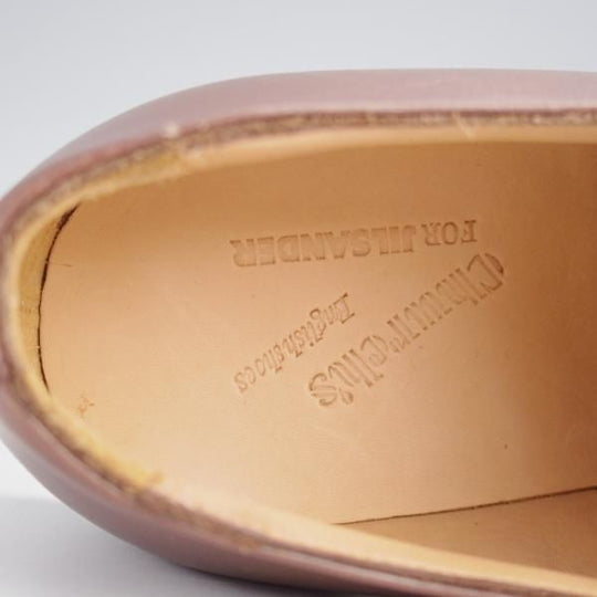 未使用★チャーチ 75F/UK7.5【貴重★JIL SANDER別注/ジルサンダー/121ラスト】センターエラスティック/カーフ/茶/メンズ/Church's★j563