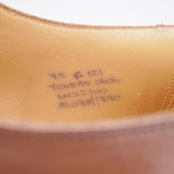 未使用★チャーチ 75F/UK7.5【貴重★JIL SANDER別注/ジルサンダー/121ラスト】センターエラスティック/カーフ/茶/メンズ/Church's★j563