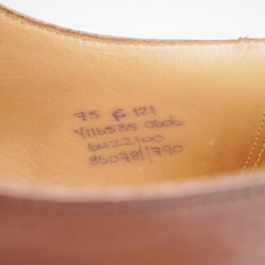 未使用★チャーチ 75F/UK7.5【貴重★JIL SANDER別注/ジルサンダー/121ラスト】センターエラスティック/カーフ/茶/メンズ/Church's★j563