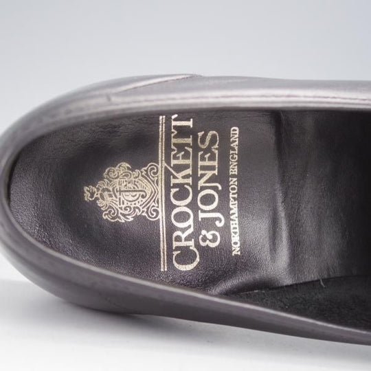 美品★クロケット&ジョーンズ 6E【定価￥100,100-★FINCHLEY 2/ビットローファー】376ラスト/カーフ/黒/メンズ/Crockett&Jones★j565