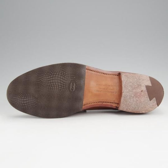 極美品★クロケット&ジョーンズ 6.5E【定価￥132,000-★ウイスキーコードバン仕様/HARVARD】コインローファー/314ラスト/茶★j566