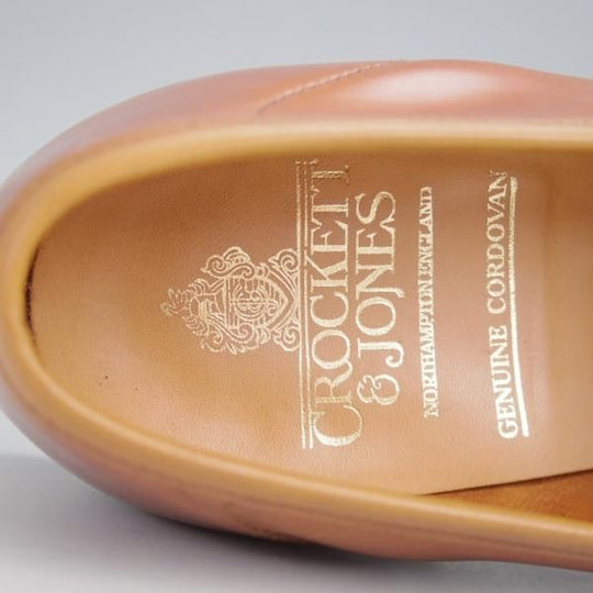 極美品★クロケット&ジョーンズ 6.5E【定価￥132,000-★ウイスキーコードバン仕様/HARVARD】コインローファー/314ラスト/茶★j566