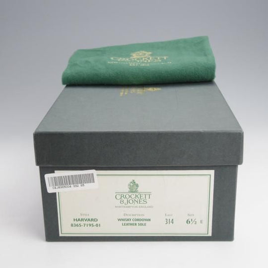 極美品★クロケット&ジョーンズ 6.5E【定価￥132,000-★ウイスキーコードバン仕様/HARVARD】コインローファー/314ラスト/茶★j566