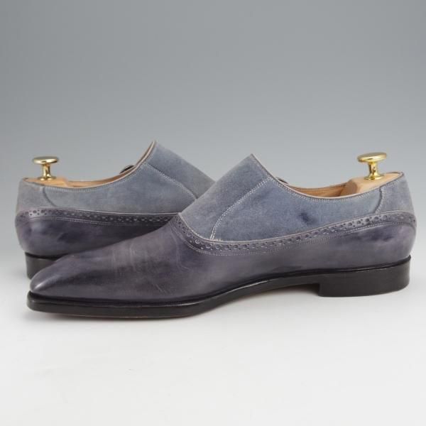 ★(伊)リカルド・ベステッティ SIZE 40【定価20万円程度★サイドモンク/コンビ仕様】スエード×カーフ/RICCARDO BESTETTI★j568